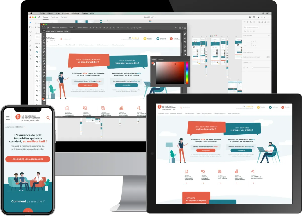 Maquettes du portail de simulation
