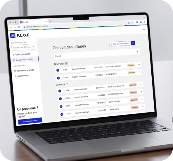 Interface de la plateforme FLOE Enedis