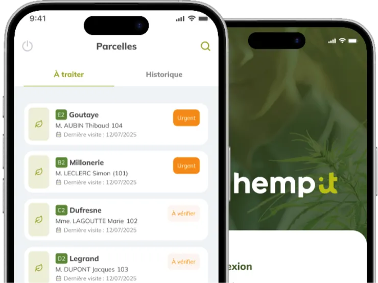 Une application mobile de suivi de parcelles pour les techniciens de Hemp it